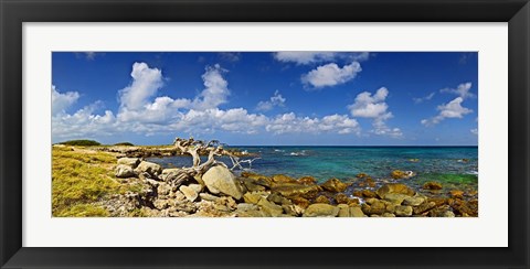 Framed Rocks at the coast, Aruba Print