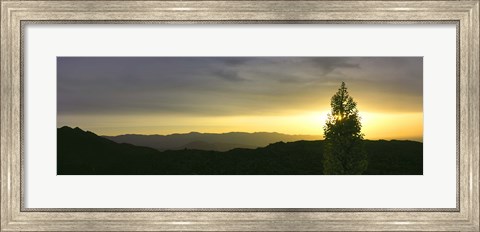 Framed Sunset over Anza Borrego Desert State Park, Borrego Springs, California, USA Print