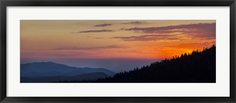 Framed Sunset at Clingmans Dome, Tennessee Print