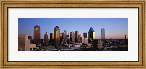 Framed USA, Texas, Dallas, sunrise Print