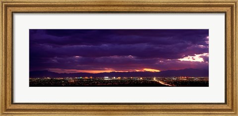Framed Storm, Las Vegas, Nevada, USA Print