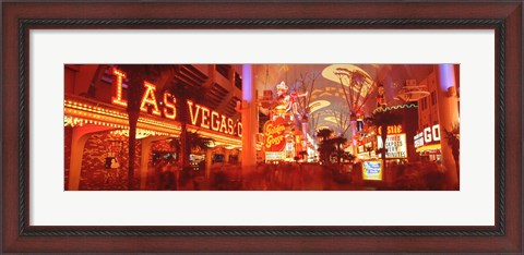 Framed View of Fremont Street Las Vegas NV USA Print