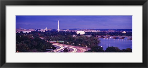 Framed High angle view of a cityscape, Washington DC, USA Print