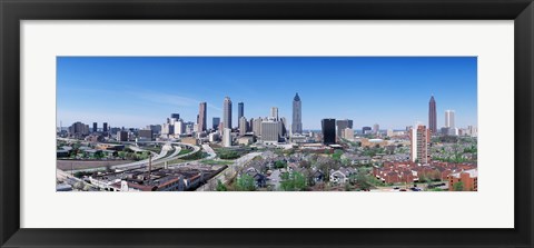 Framed USA, Georgia, Atlanta, skyline Print