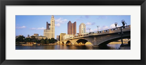 Framed Scioto River, Columbus, Ohio, USA Print