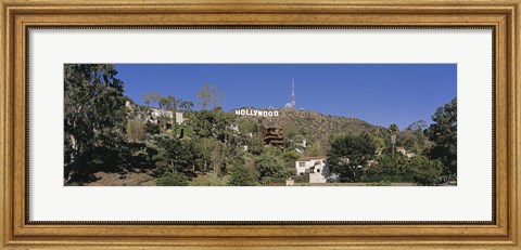 Framed USA, California, Los Angeles, Hollywood Sign at Hollywood Hills Print
