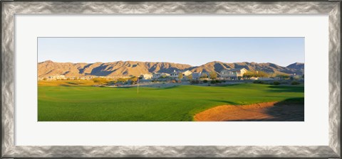 Framed Golf flag in a golf course, Phoenix, Arizona, USA Print