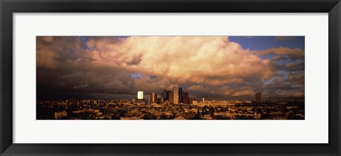 Framed Los Angeles Under Clouds Print