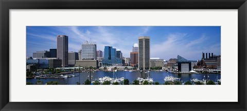 Framed Inner Harbor, Baltimore, Maryland Print