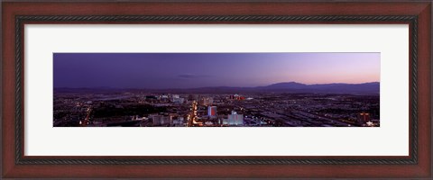Framed USA, Nevada, Las Vegas, sunset Print
