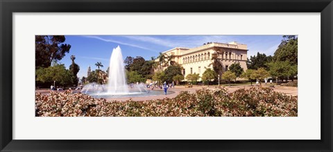 Framed Fountain in San Diego Print