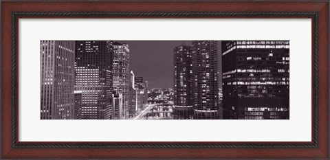 Framed Wacker Drive, River, Chicago, Illinois, USA Print