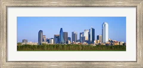 Framed Dallas Texas Skyline Print