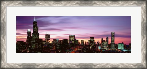 Framed Skyscrapers At Dusk, Chicago Print