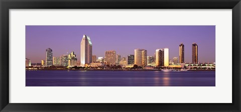 Framed Skyscrapers in a city, San Diego, San Diego County, California, USA Print