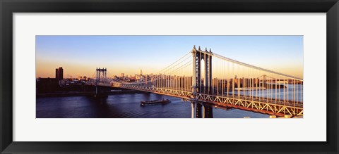 Framed Manhattan Bridge, NYC, New York City, New York State, USA Print