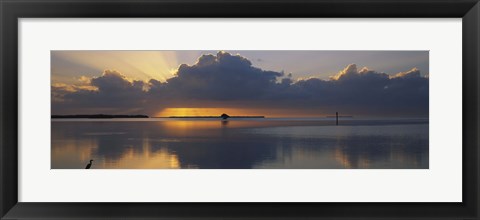 Framed Reflection of clouds in the sea, Everglades National Park, near Miami, Florida, USA Print