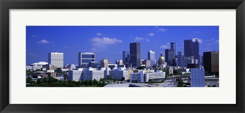 Framed Atlanta, Georgia (bright blue sky) Print