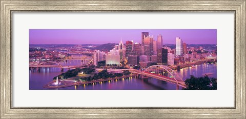 Framed Dusk, Pittsburgh, Pennsylvania, USA Print