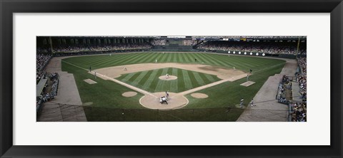 Framed Baseball match in progress, U.S. Cellular Field, Chicago, Cook County, Illinois, USA Print