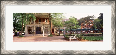 Framed Tourist In Town Square, Williamsburg, Virginia, USA Print