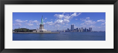 Framed Statue of Liberty and Twin Towers Print