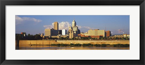 Framed Buildings at the waterfront, White River, Indianapolis, Marion County, Indiana, USA Print