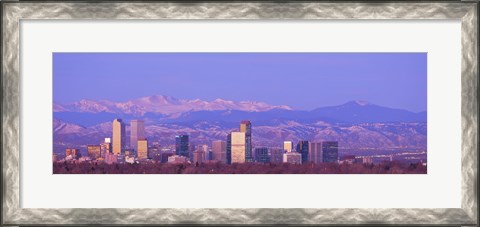 Framed Denver Skyline, Colorado Print