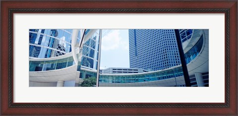 Framed Low angle view of skyscrapers, Enron Center, Houston, Texas, USA Print