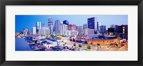 Framed Denver at night, Colorado Print