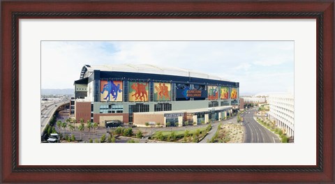 Framed High angle view of a baseball stadium, Bank One Ballpark, Phoenix, Arizona, USA Print