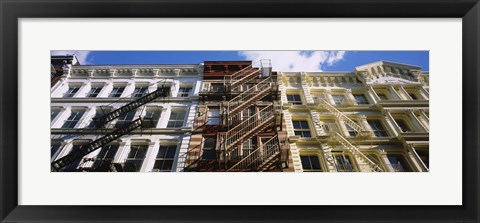 Framed Low Angle View Of A Building, Soho, Manhattan, NYC, New York City, New York State, USA Print