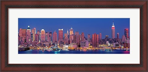 Framed New York City West Side Skyscrapers during dusk Print