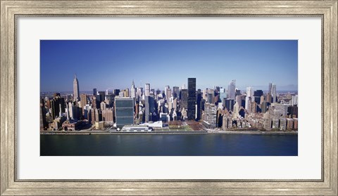 Framed Buildings on the waterfront, Manhattan, New York City, New York State, USA Print