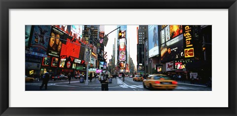 Framed Traffic on a road, Times Square, New York City Print