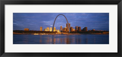 Framed Buildings At The Waterfront, Mississippi River, St. Louis, Missouri, USA Print