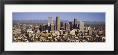 Framed Denver skyline, Colorado, USA Print