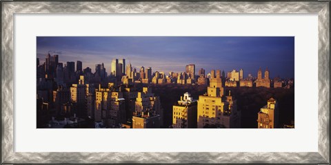 Framed High angle view of a cityscape, Central Park, Manhattan, New York City, New York State Print