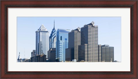 Framed Close up of skyscrapers in Philadelphia, Pennsylvania, USA Print