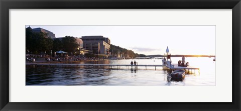 Framed Lake Mendota, University of Wisconsin, Memorial Union, Madison, Dane County, Wisconsin Print