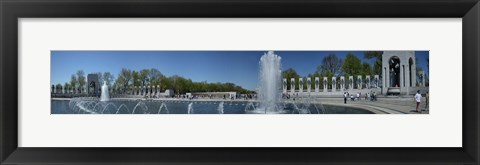 Framed Fountain in a war memorial, National World War II Memorial, Washington DC, USA Print
