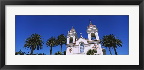 Framed High section view of a cathedral, Portuguese Cathedral, San Jose, Silicon Valley, Santa Clara County, California, USA Print