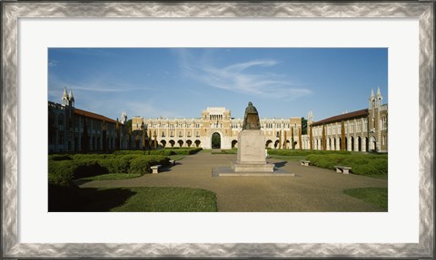 Framed Statue in the courtyard of an educational building, Rice University, Houston, Texas, USA Print