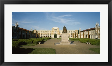 Framed Statue in the courtyard of an educational building, Rice University, Houston, Texas, USA Print