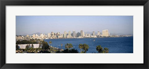 Framed City at the waterfront, San Diego, San Diego Bay, California Print
