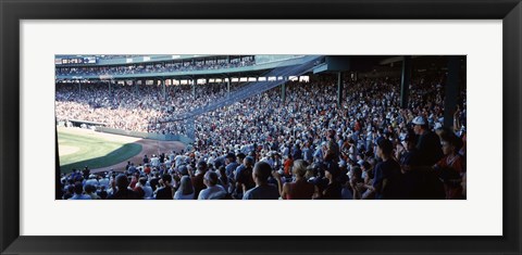 Framed Spectators watching a baseball match in a stadium, Fenway Park, Boston, Suffolk County, Massachusetts, USA Print