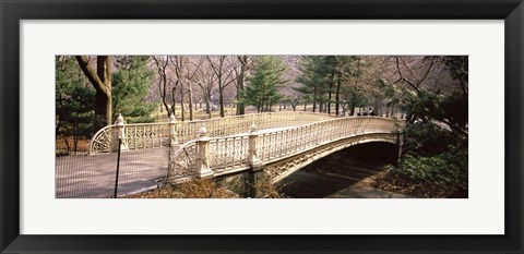 Framed Arch bridge in a park, Central Park, Manhattan, New York City, New York State, USA Print