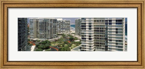 Framed Condos in a city, San Diego, California, USA Print