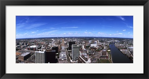 Framed Aerial view of a cityscape, Newark, Essex County, New Jersey Print