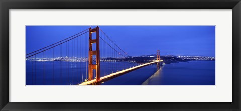 Framed Golden Gate Bridge at Dusk, San Francisco, California Print